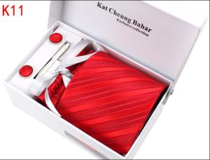 China fashion men's silk necktie cufflinks box gift sets on sale