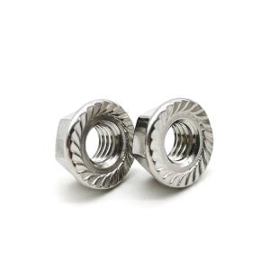 Wholesale DIN 6923 Stainless Steel Hex Nuts A4 80 M4 M8 Serrated Hex Flange Nuts from china suppliers