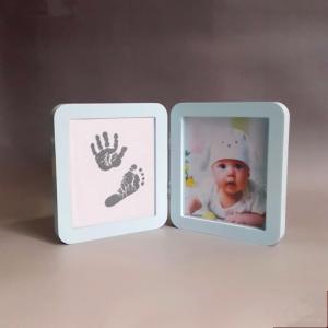 Wholesale Wood Material Custom Photo Frame 12 Month Baby Handprint And Footprint Kit from china suppliers