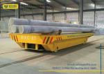 PLC Controlled Battery Transfer Cart , Rail Drive Steel Platform Motorized Wagon