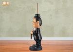 76cm Height Resin Butler Toilet Paper Holder Polyresin Man Sculpture Restaurant