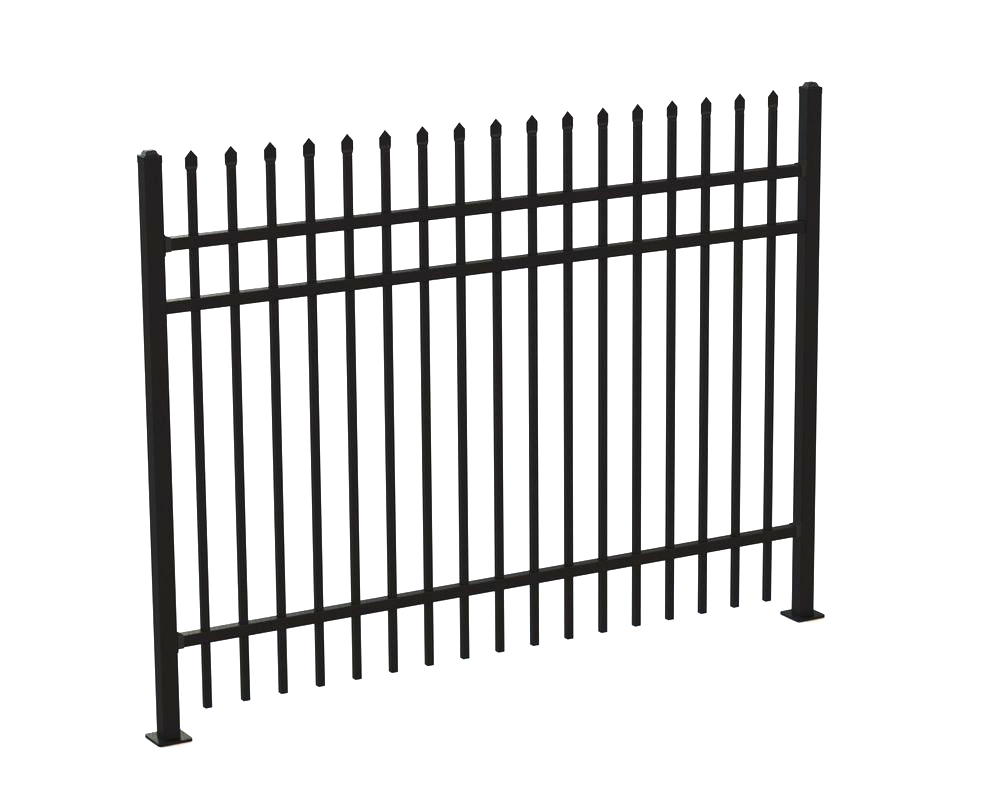 Wholesale Powder Coated Black Steel Wrought Iron Fence