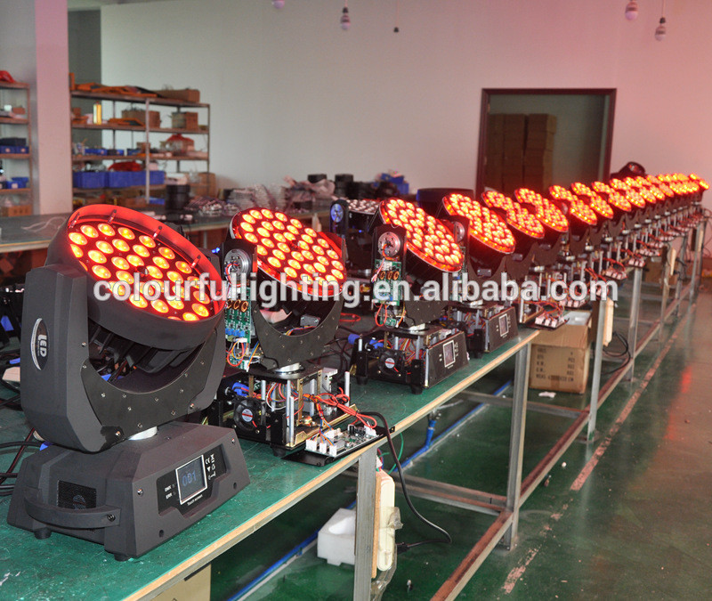 High Quality Stage Wash 10 Watt x 36 LED Moving Head (RGBW) with Zoom