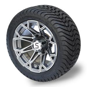 Wholesale 12'' Machined/Gunmetal Golf Cart Wheels And 215/35-12 DOT Street Tires Assemblies from china suppliers