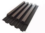 Anti Slip Sleek Wood Siding Accent Wall Exterior 3D Outdoor Wpc Wall Cladding