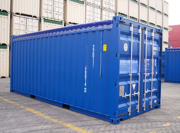 40ft Open Top Shipping Containers with Soft Type PVC Tarpaulin Roof Cover in Excellent Condition