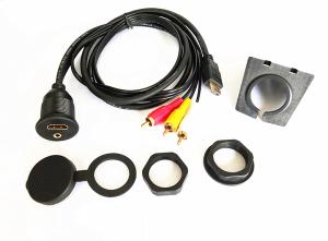 Wholesale Car Dashboard Flush Mount HDMI and 3RCA Extension AUX Car Radio cable from china suppliers
