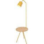 Standing LED iron tripod floor lamp for sitting room Studio wooden floor lamp(WH