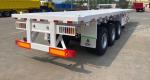 Tri Axle Container Semi Truck And Flatbed Trailer 50T