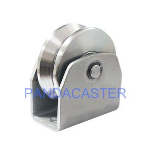 Wholesale Fixed Sliding Gate Wheels 73mm Y Grooved Steel Track Rollers from china suppliers