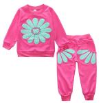 Children'S Outfit Sets Girls Sunflower 2 Piece Sets Kids Casual Sets