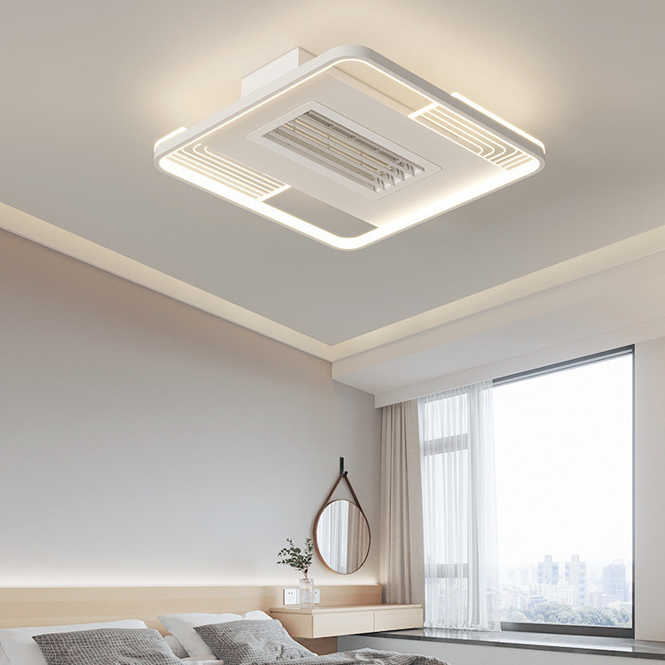 Minimalist Bladeless Ceiling Fan With Light , Multi Shape Electric Ceiling Fan With Remote