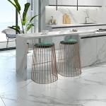 Snow Stone White Shower Floor Ceramic Marble Floor Slate