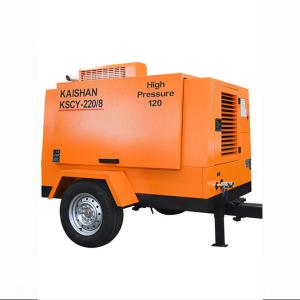 Wholesale Kaishan Kscy-220/8 55kw 75HP Diesel Driven Portable Screw Air Compressor from china suppliers