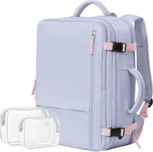 Wholesale Purple 17.3 inch Laptop Airline Approved Carry On Luggage As Personal Items Weekender Hiking Travel Bag for Women from china suppliers