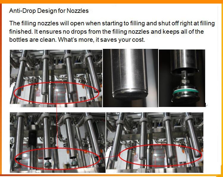Mechanical Automatic Cosmetic Filling Machine 304 Stainless Steel Structure
