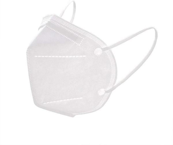 Soft KN95 Disposable Masks / Harmful Dust Virus Protection Disposable White Face