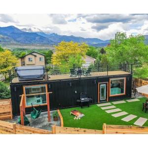 Wholesale 50/75/100mm Wave Sandwich Panel Wall Prefabricated Steel Container House for Hotel 20ft Wooden Prefabricated Family Apartment from china suppliers