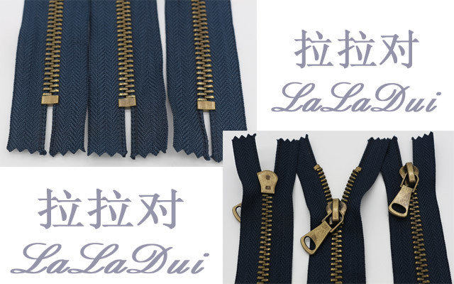 Garment Antique Brass 14 Inch Heavy Duty Metal Zippers Navy Tape For Coveralls