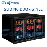 Digital Thermostat Beer Bottle Fridge Chiller , Glass Door Small Beer Fridge