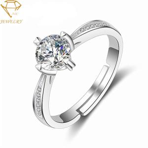 Wholesale 3A Cubic Zirconia Sterling Silver Custom Wedding Rings For Women from china suppliers