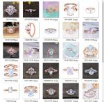Trendy Jewelry Raw Moonstone Ring Sterling Silver 925 Irregular Three Prongs