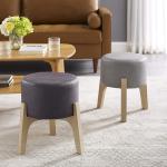 Mid Century Modern Ottoman Stool Modern Vintage Low Short Upholstered Makeup