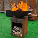 Customized Easy Removal Outdoor Corten Steel BBQ Grill For Performance