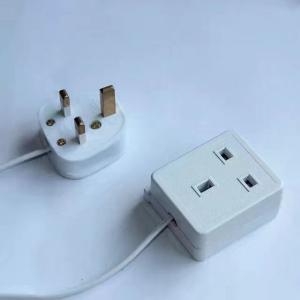Wholesale British 3pin white extension power cord 0.5m1m2m3m-10m copper power extension cable from china suppliers