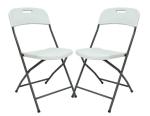 Outdoor White Plastic Metal Folding Chairs For Events Garden Party Chairs
