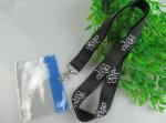 Printed polyester ID card badge lanyards, inexpensive neck lanyards for
