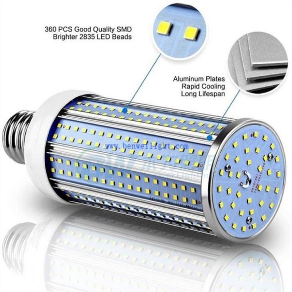 Flicker-Free LED Corn Light With 30-100W Aluminum Material E27, E40, And B22