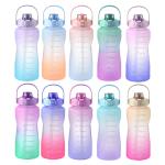 Unisex Sports Silicone Water Bottle Customized Logo 2000ml Water Bottle With