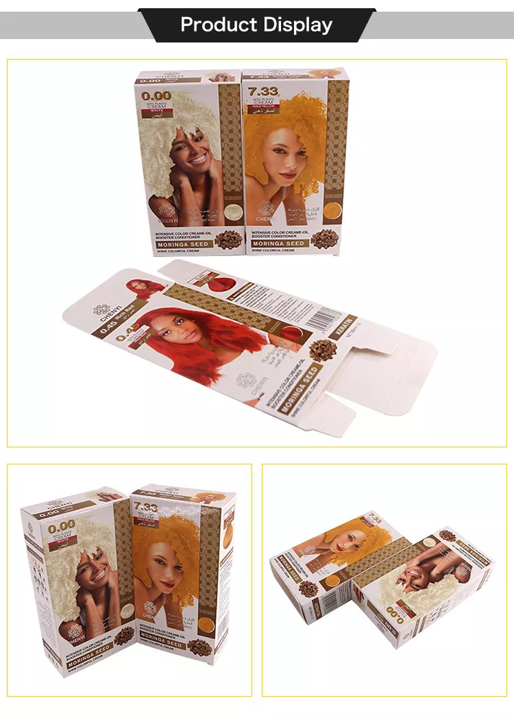 350gsm White Board hair packaging box Customized Size