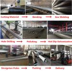 Low Voltage Round steel pole 25 years Warrantly 18M Hot Dip Galvanization steel
