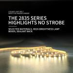 Outdoor Waterproof 2835 LED Strip 12W Dimmable LED Strip Lights