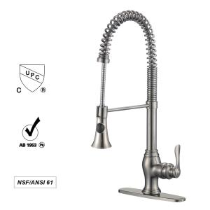 Wholesale CUPC Approved Chrome Brass Water Power Sink Faucets Pull Out Water Tap from china suppliers