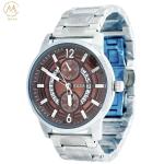 Fashion Stainless Steel Exquisite Calendar Quartz Waterproof Business Watch
