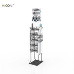Floor Standing Black Metal 5-layer Wire Water Bottle Display Rack