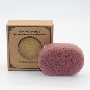 Wholesale 6g Washable Anti Bacterial Oval Konjac Facial Sponge French Red Clay Konjac Sponge from china suppliers