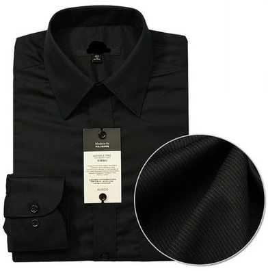 Solid 160GSM 100% Polyester 160D ATY Yarn Woven Cavalry Twill Gabardine Men Shirting Fabric