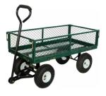 Heavy Duty Garden Wagon Cart 4 Pneumatic Wheels Metal Wagon Cart