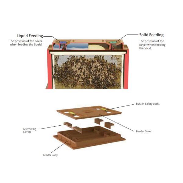 Food Grade Plastic Thermo Beehive 10 Frames With Pollen Trap Two Layers Bee Hive
