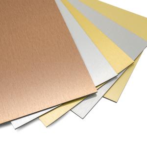 Wholesale Silver Gold Brushed Aluminum Composite Panel Ultraviolet Resistance from china suppliers