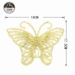 Beautiful Golden Butterfly Iron On Patch , Sequin Washable Animal Iron On