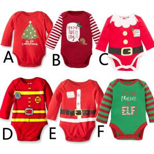 Wholesale Long Sleeves Cute Newborn Baby Clothes Infant Christmas Romper Winter from china suppliers
