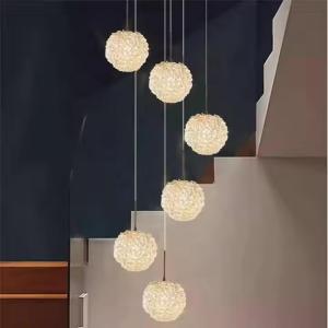 Wholesale Modern Crystal Lychee Lamp Luxury Villa Duplex Staircase Lighting For Raised Living Room And Bedroom from china suppliers