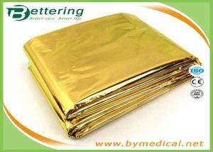 Wholesale Waterproo Foil Survival Blanket , Thermal Rescue Blanket Golden / Silver Colour from china suppliers