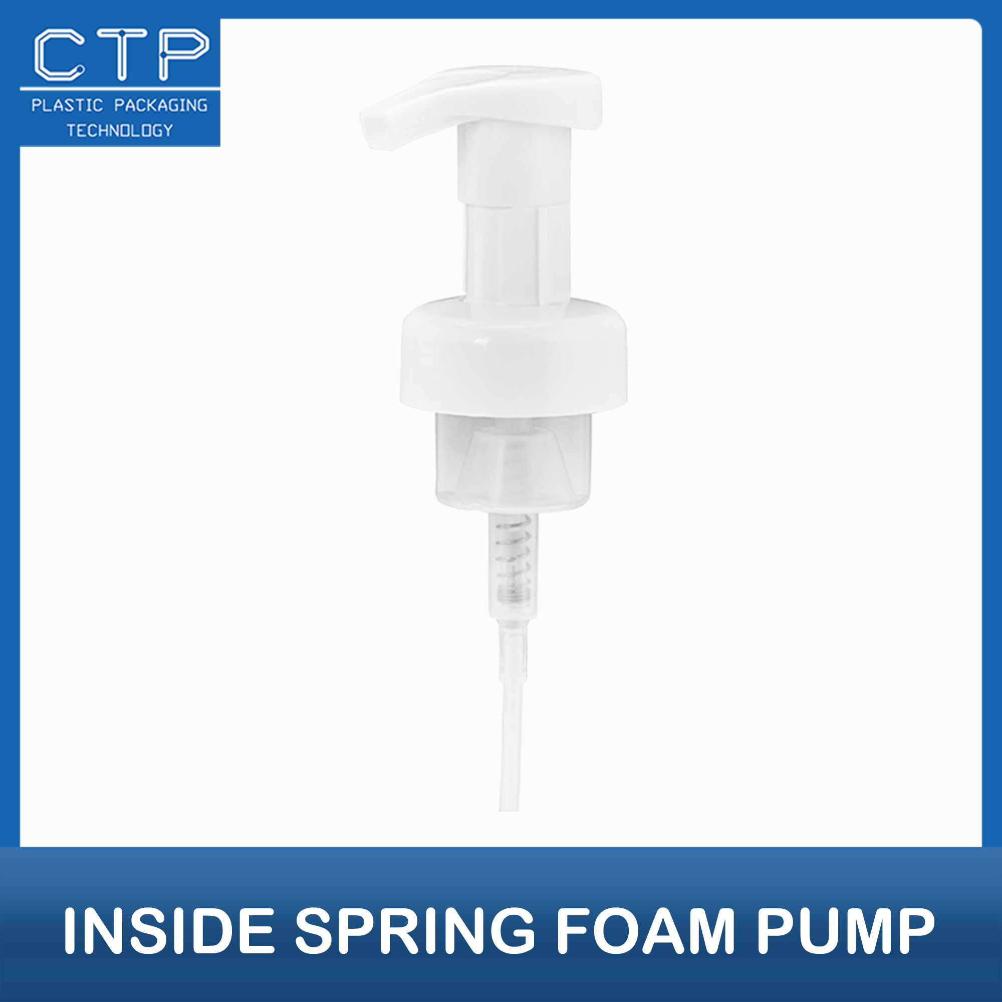 White 43mm Foam Pump Closure Size 43mm Compatible With Different Bottle Sizes