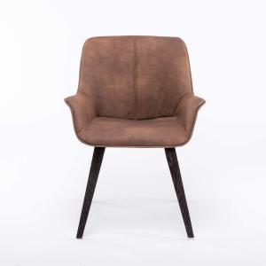 Wholesale Brown Leather Leather Swivel Armchair With Arms , Upholstered Accent Chairs from china suppliers